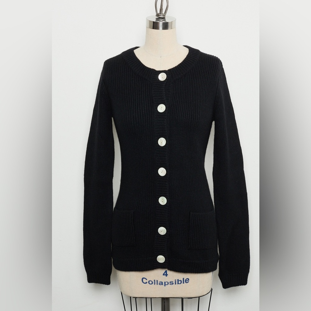 Round-Neck Button-Up Cardigan 100%Cashmere[NEW]